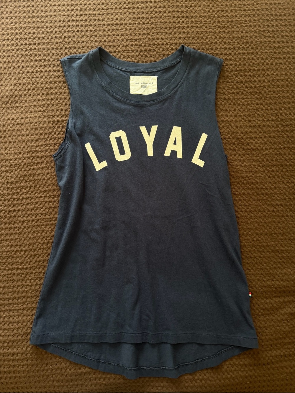 Loyal Navy Graphic Muscle Tank - Women